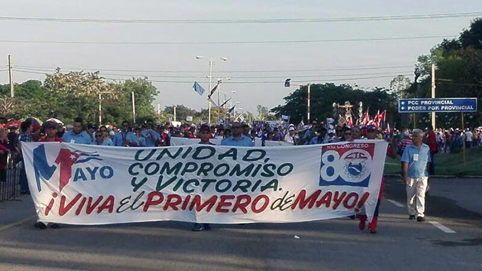 Trabajadores de Las Tunas en reafirmación patriótica este Primero de Mayo