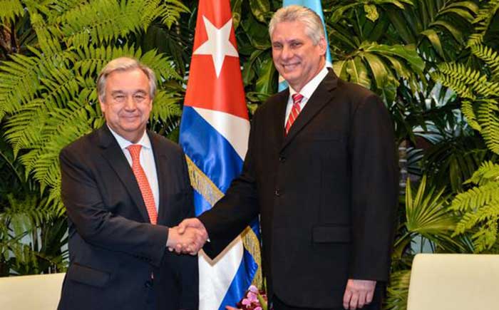 Recibió Díaz-Canel al Secretario General de la ONU Recibió Díaz-Canel al Secretario General de la ONU