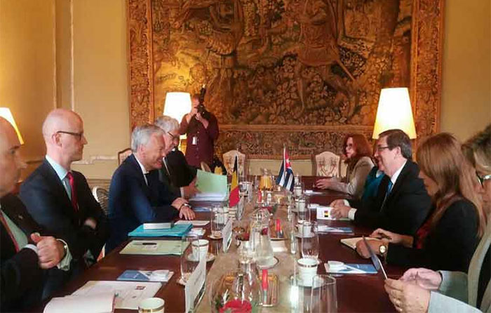 Ministro de Exteriores belga recibe en Bruselas a homólogo de Cuba