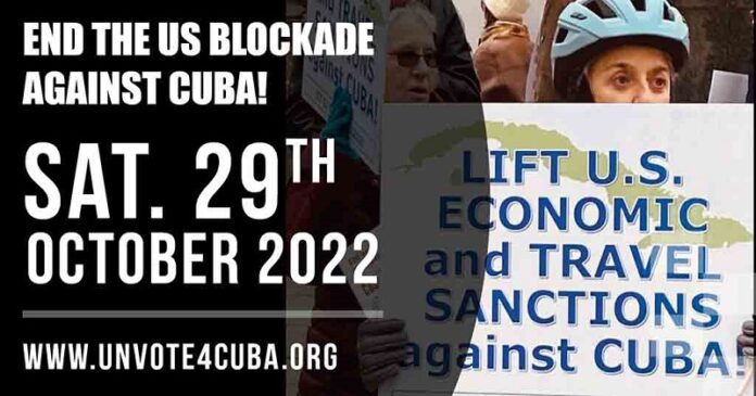 Gran marcha en Nueva York para exigir fin del bloqueo de EEUU a Cuba