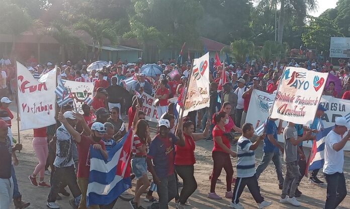 Realizan desfile y acto político cultural en Manatí por el Día Internacional de los Trabajadores