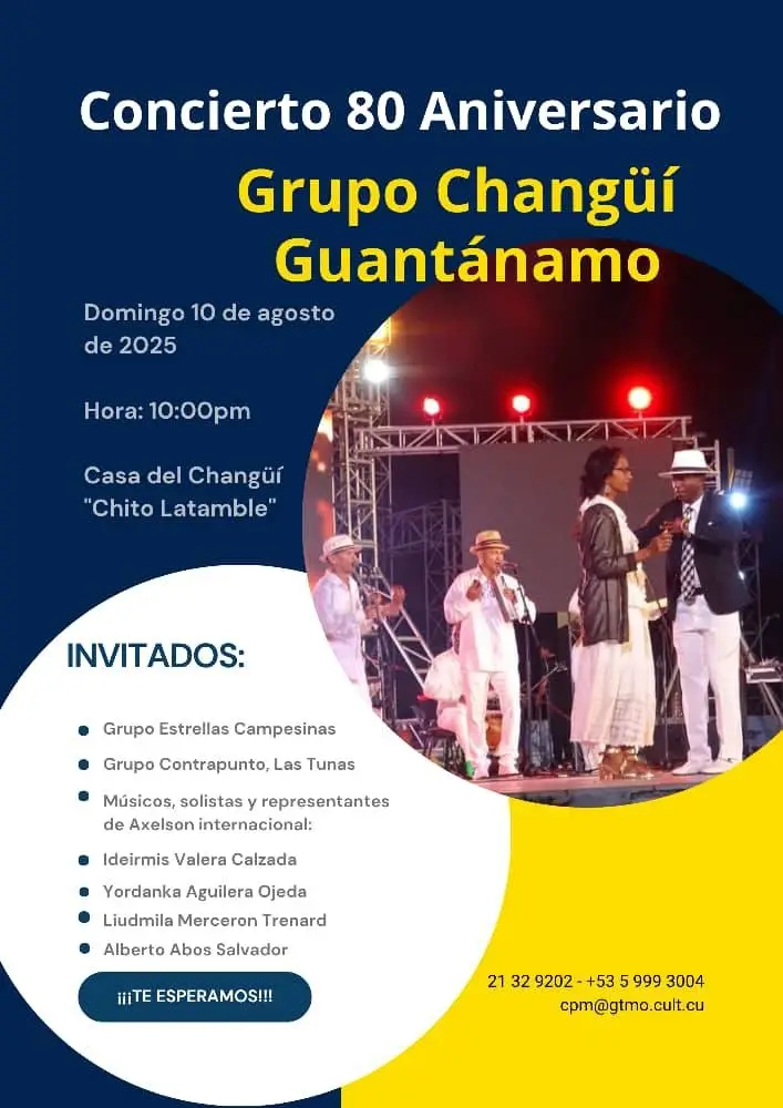 Agrupación musical Contrapunto representa a Las Tunas en concierto por 80 cumpleaños del grupo Changüí