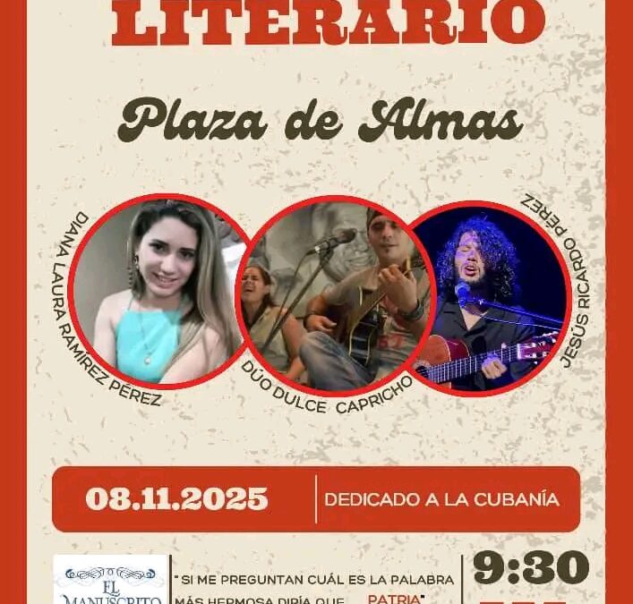 Café literario Plaza de Almas invita a un encuentro con el arte y la solidaridad