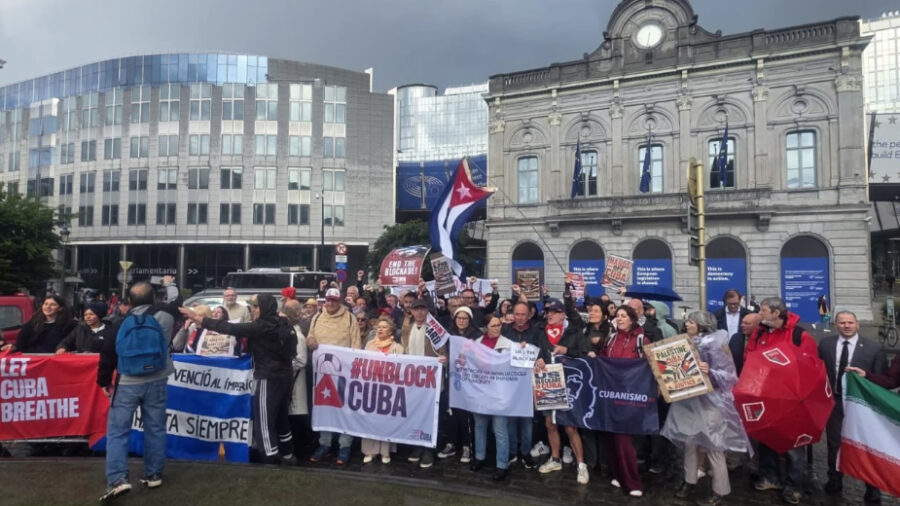 Bajo la lluvia de Bruselas, Europa late por Cuba: Arranca convoy solidario que desafía el bloqueo